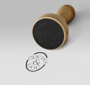 Segell del logotip Quiches & Gou